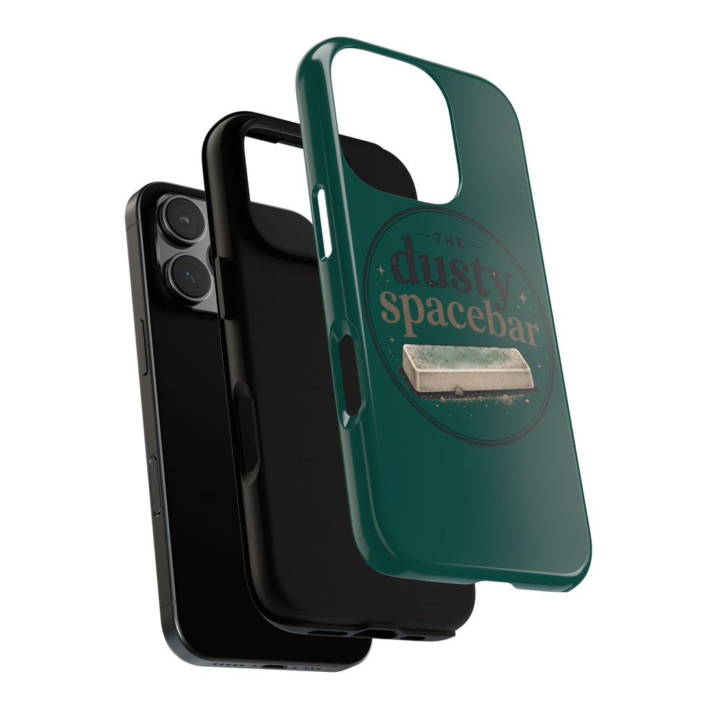 Tough Cases — Rugged Green “dusty spacebar” Phone Case