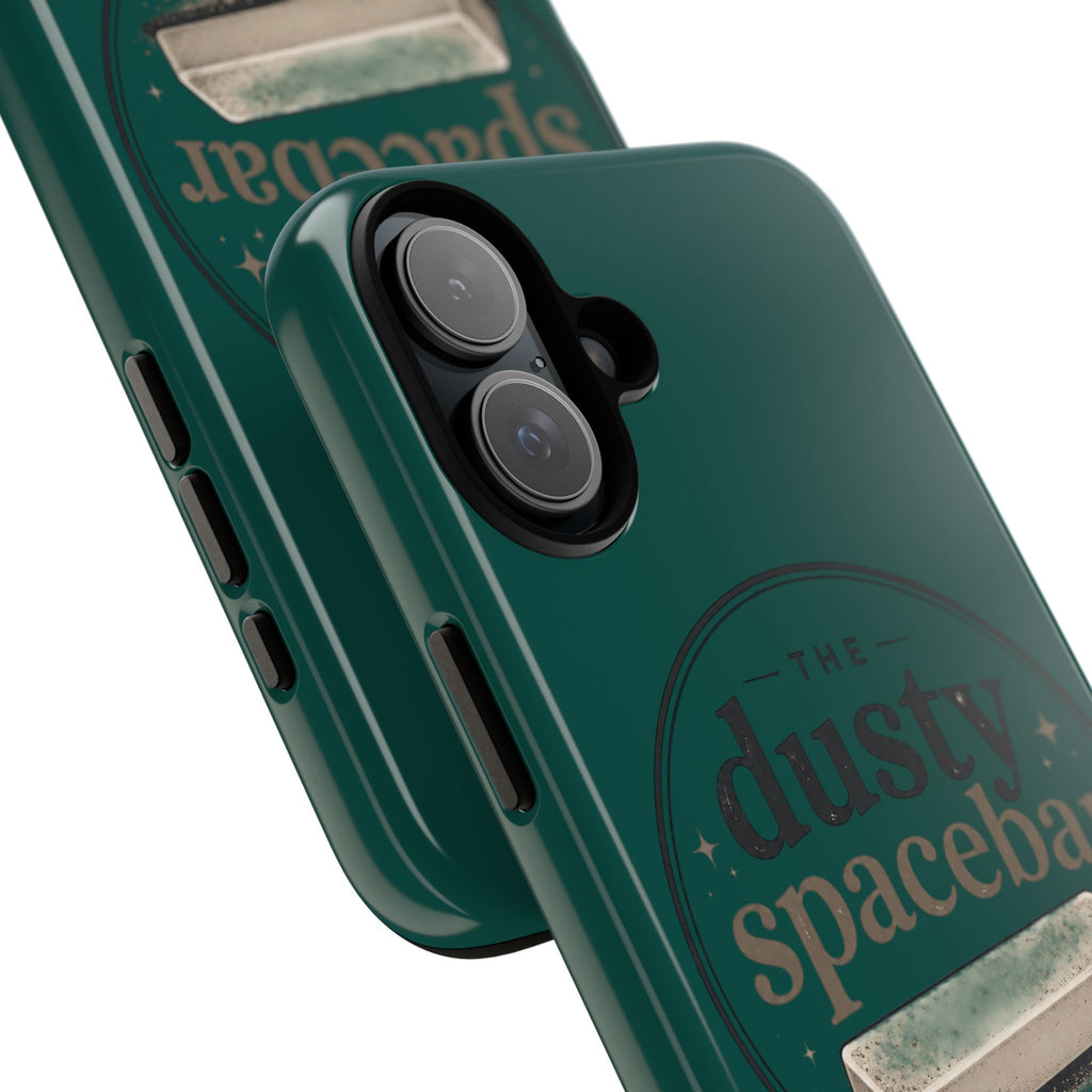 Tough Cases — Rugged Green “dusty spacebar” Phone Case