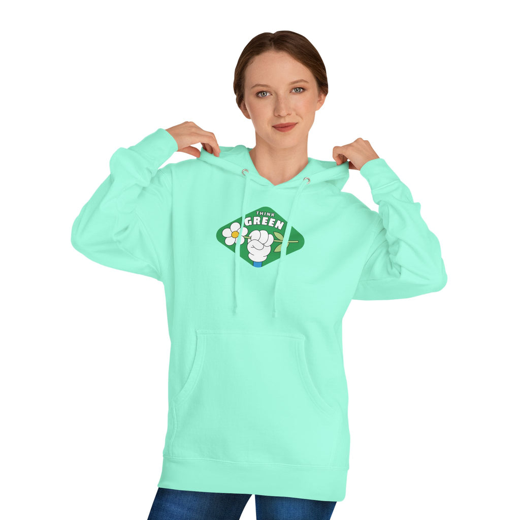 Green Fist Hoodie - "The Green" Eco Unity Graphic Pullover