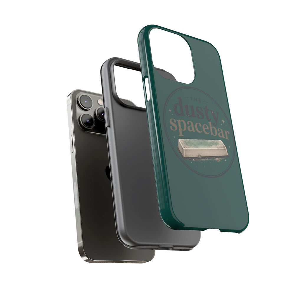Tough Cases — Rugged Green “dusty spacebar” Phone Case