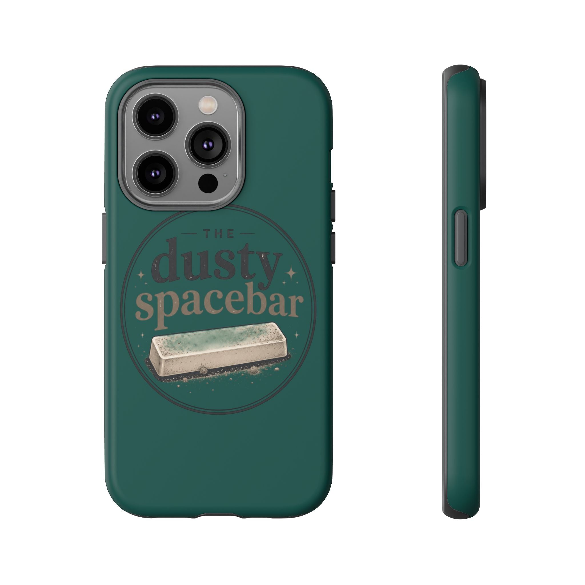Tough Cases — Rugged Green “dusty spacebar” Phone Case