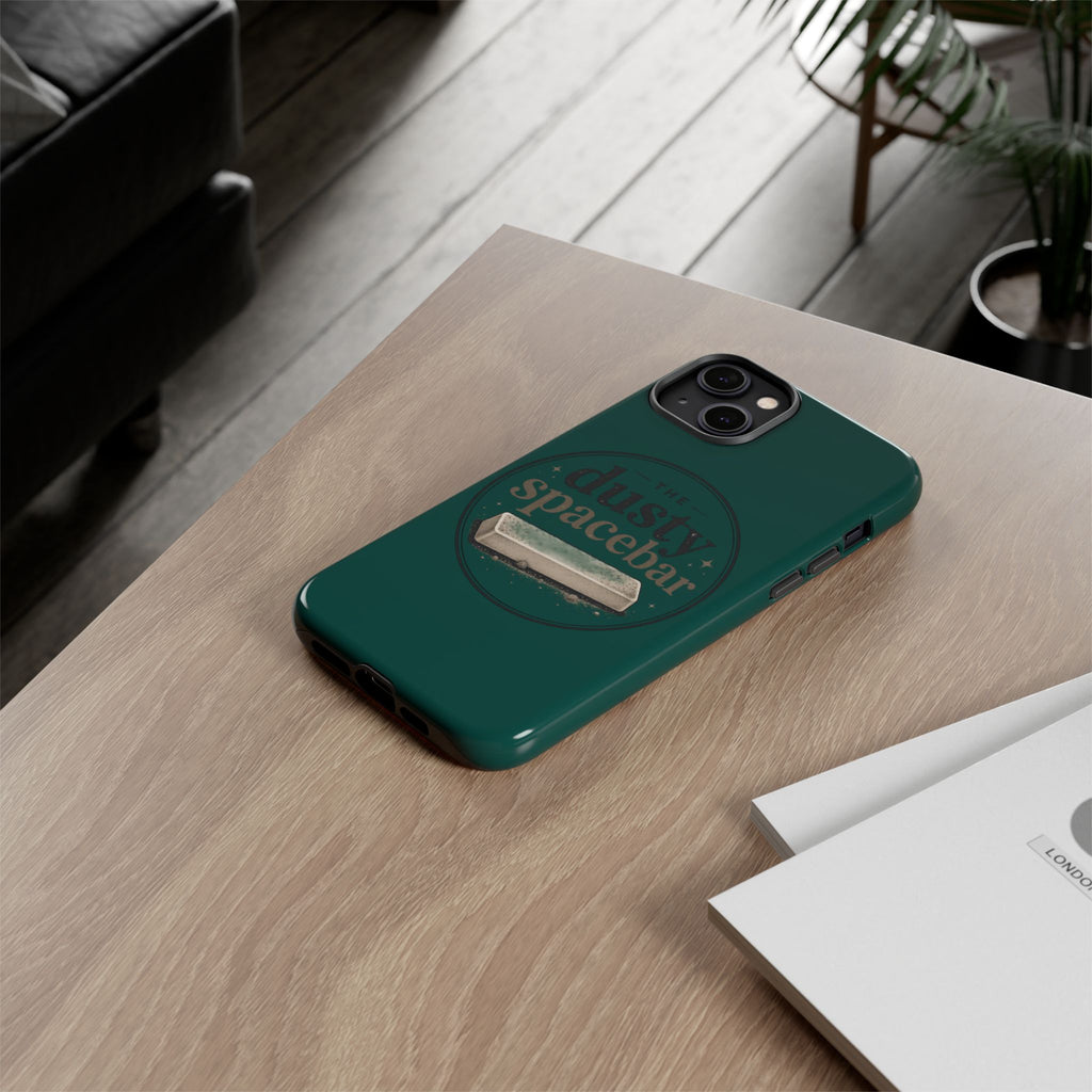 Tough Cases — Rugged Green “dusty spacebar” Phone Case