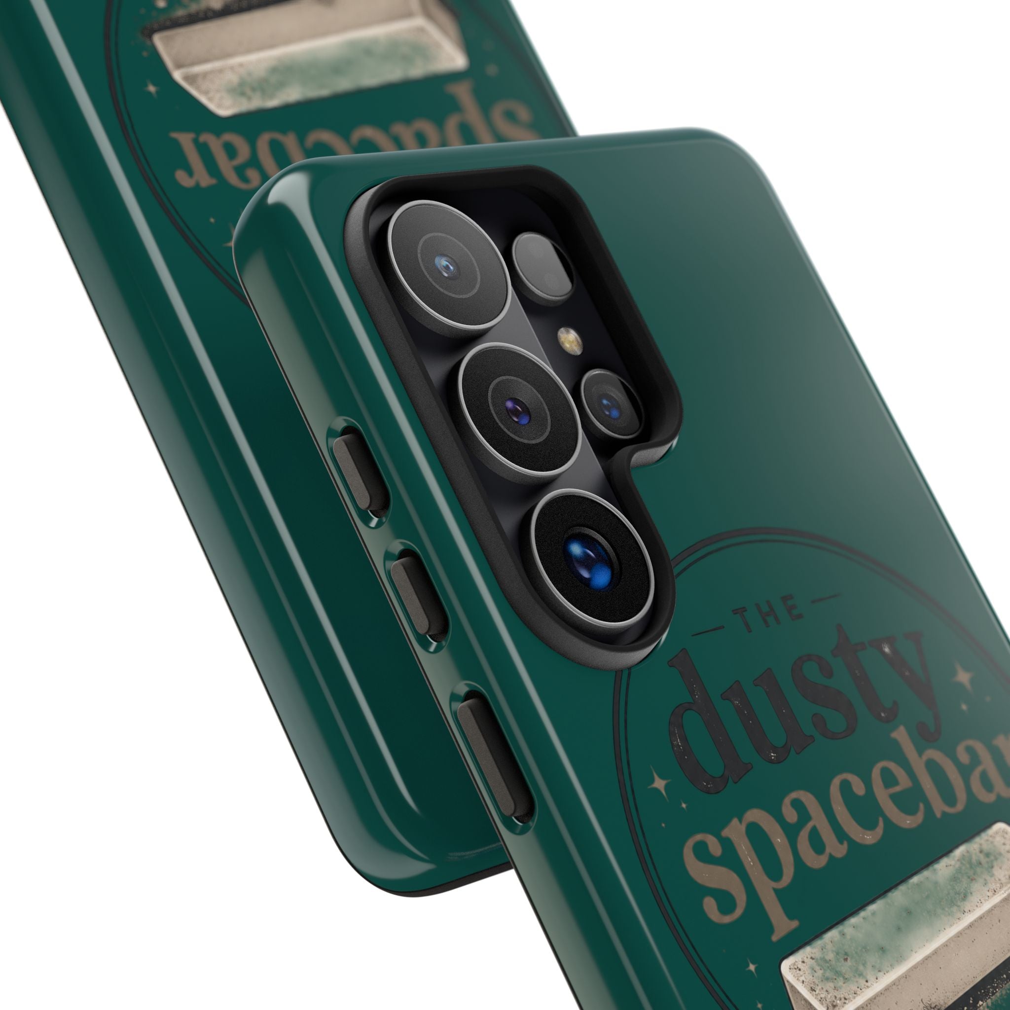 Tough Cases — Rugged Green “dusty spacebar” Phone Case