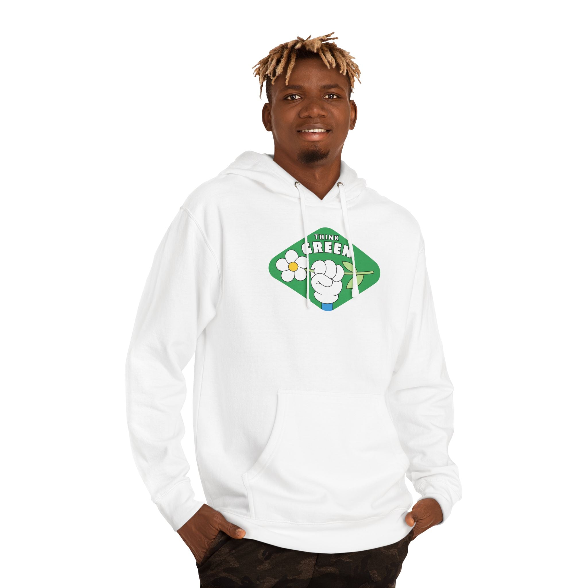Green Fist Hoodie - "The Green" Eco Unity Graphic Pullover