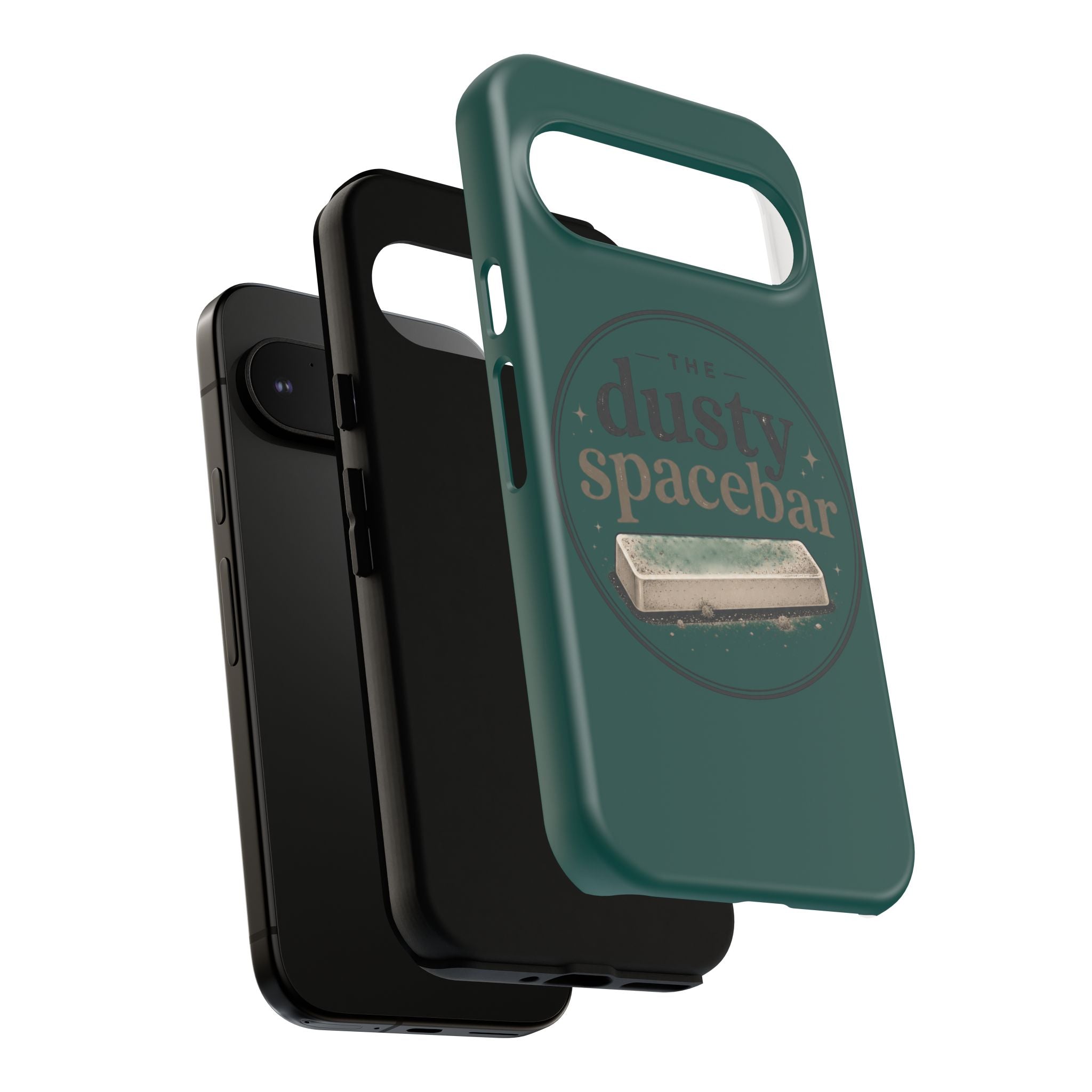Tough Cases — Rugged Green “dusty spacebar” Phone Case