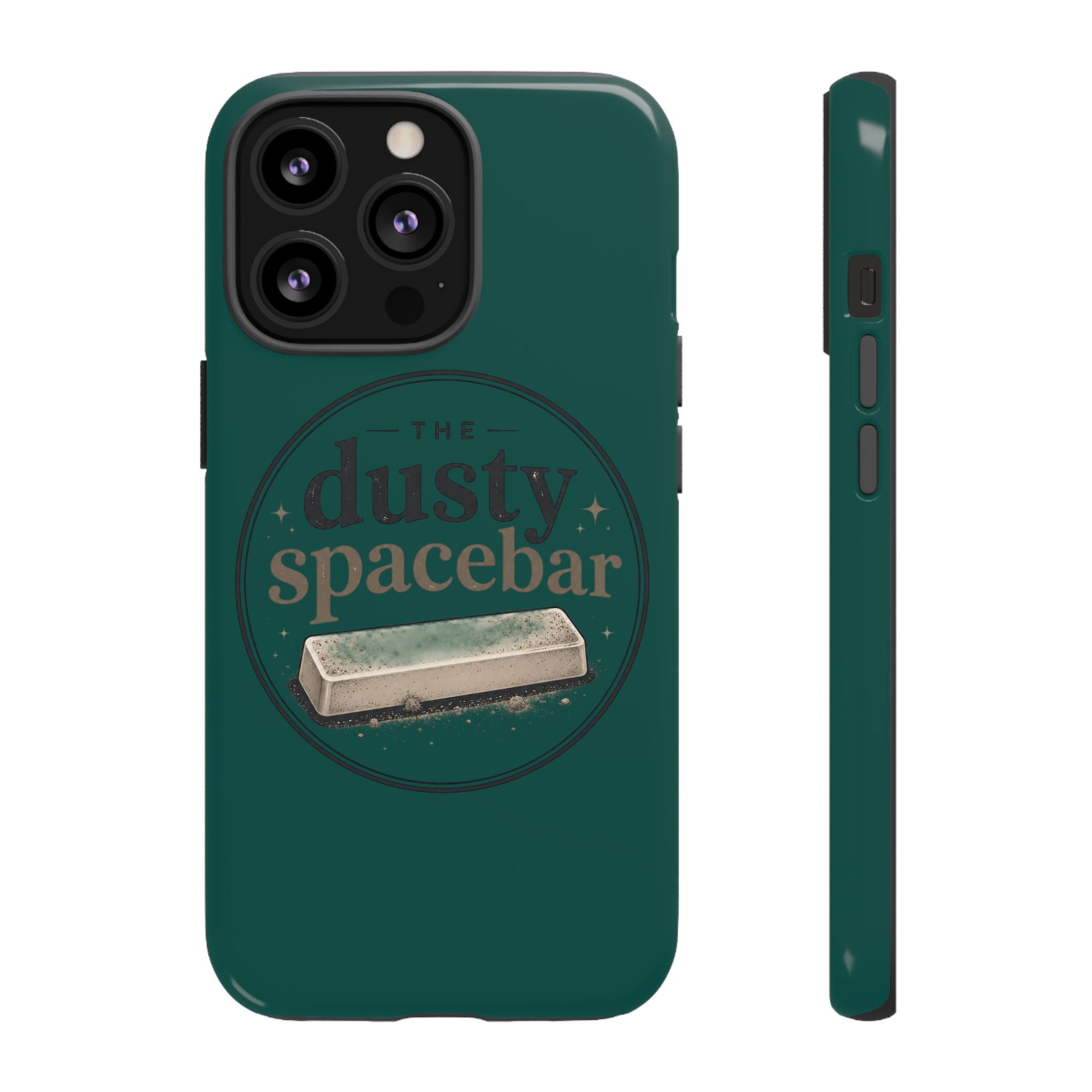 Tough Cases — Rugged Green “dusty spacebar” Phone Case
