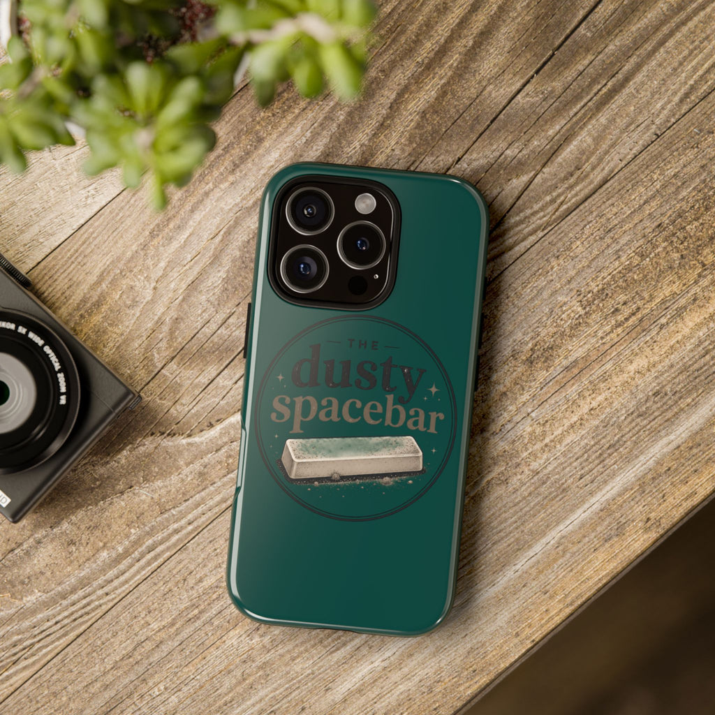 Tough Cases — Rugged Green “dusty spacebar” Phone Case