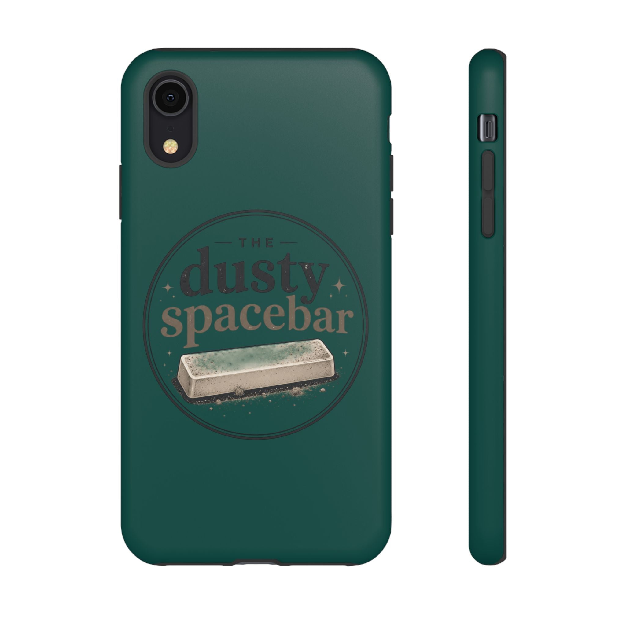 Tough Cases — Rugged Green “dusty spacebar” Phone Case