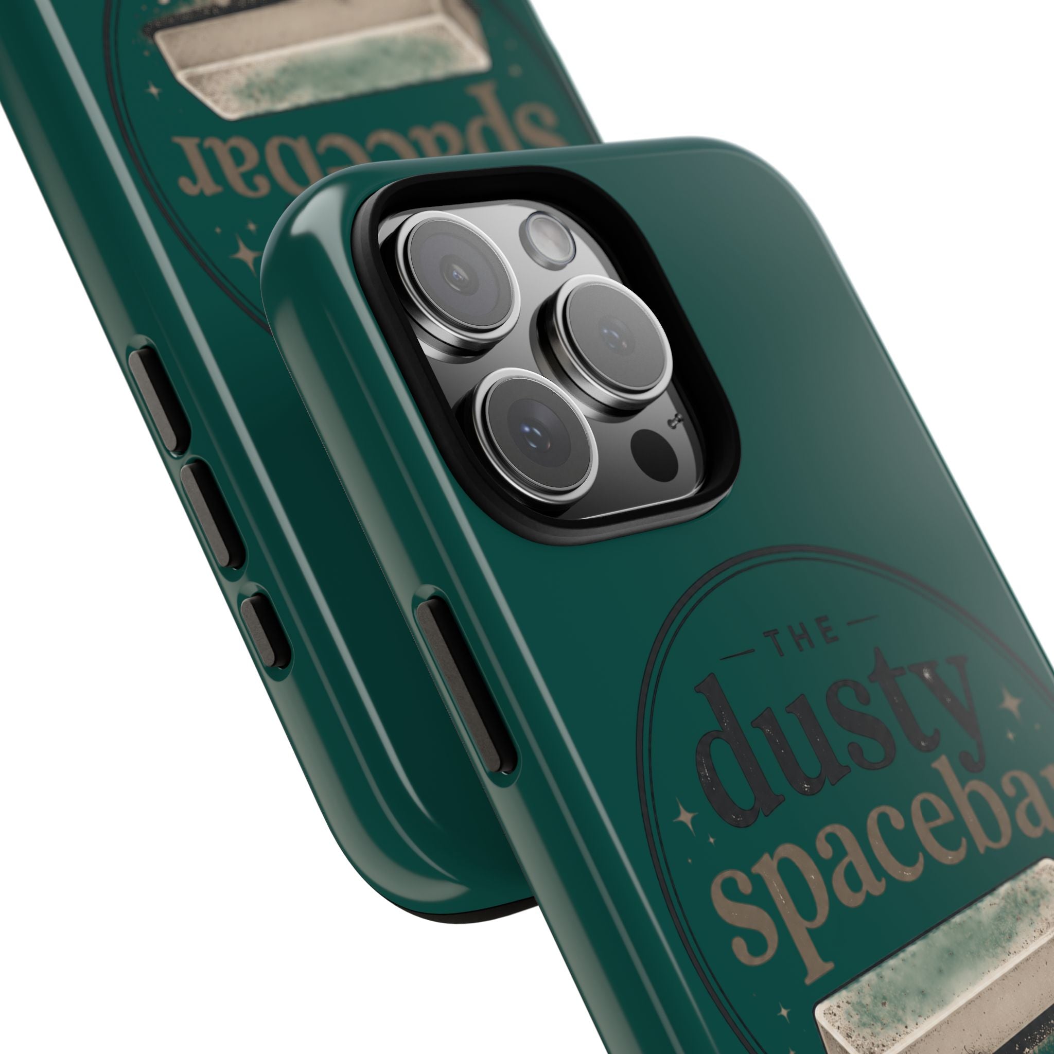 Tough Cases — Rugged Green “dusty spacebar” Phone Case