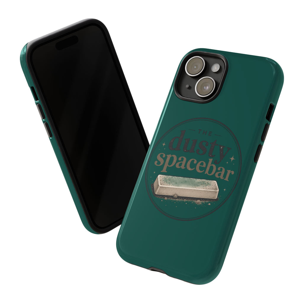 Tough Cases — Rugged Green “dusty spacebar” Phone Case