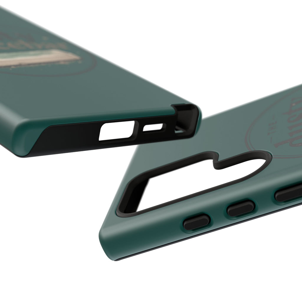 Tough Cases — Rugged Green “dusty spacebar” Phone Case
