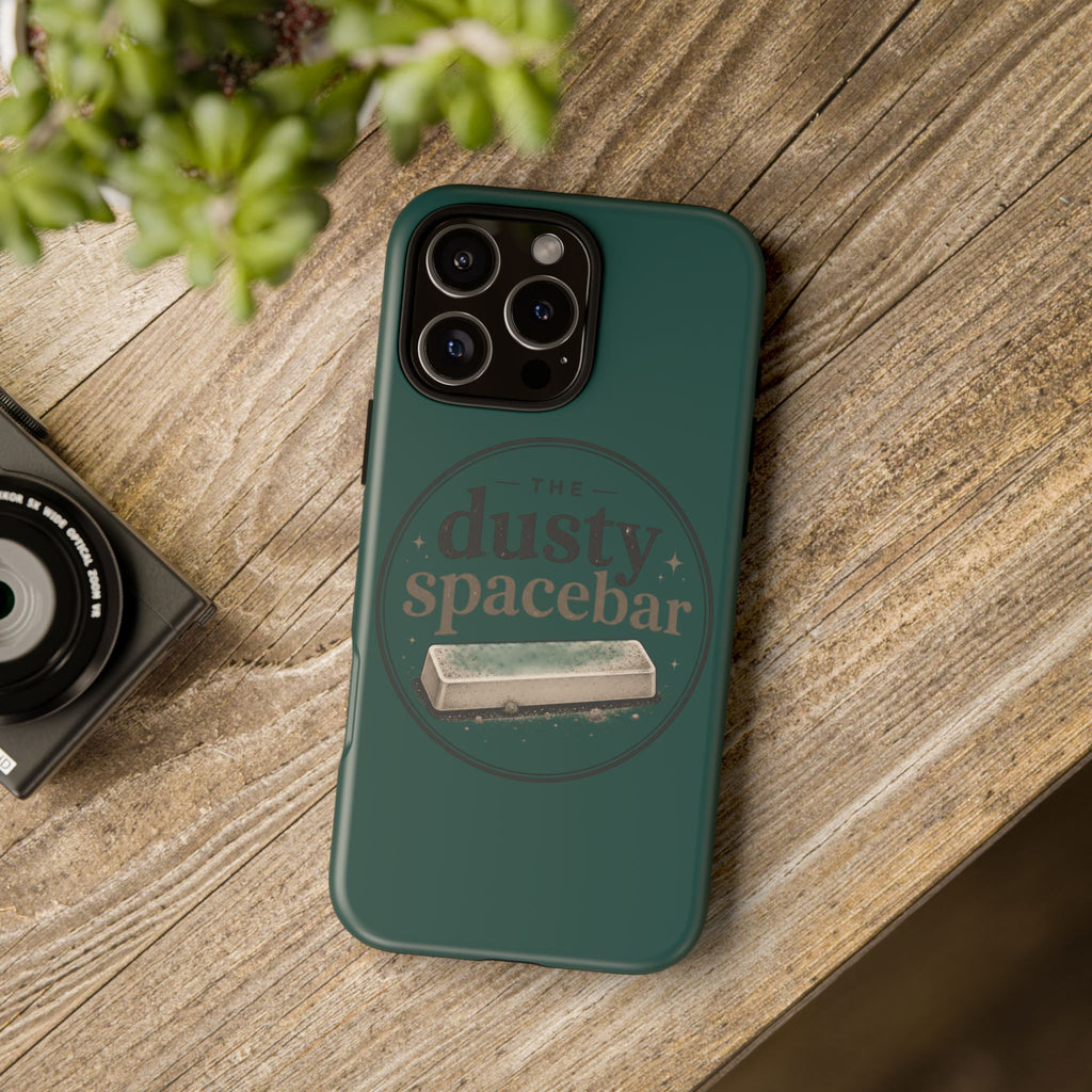 Tough Cases — Rugged Green “dusty spacebar” Phone Case
