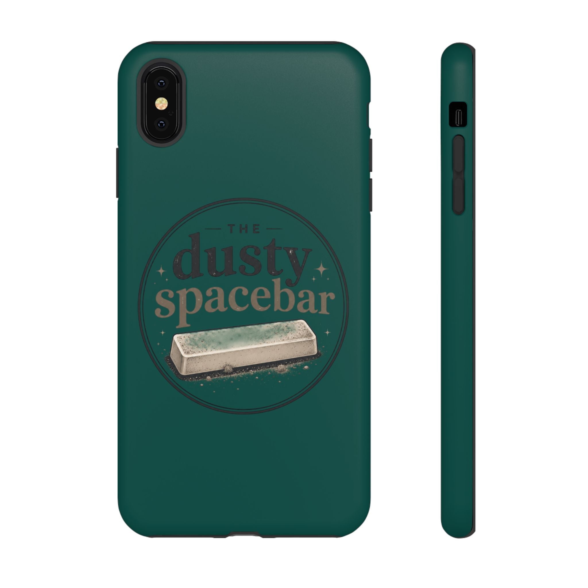 Tough Cases — Rugged Green “dusty spacebar” Phone Case