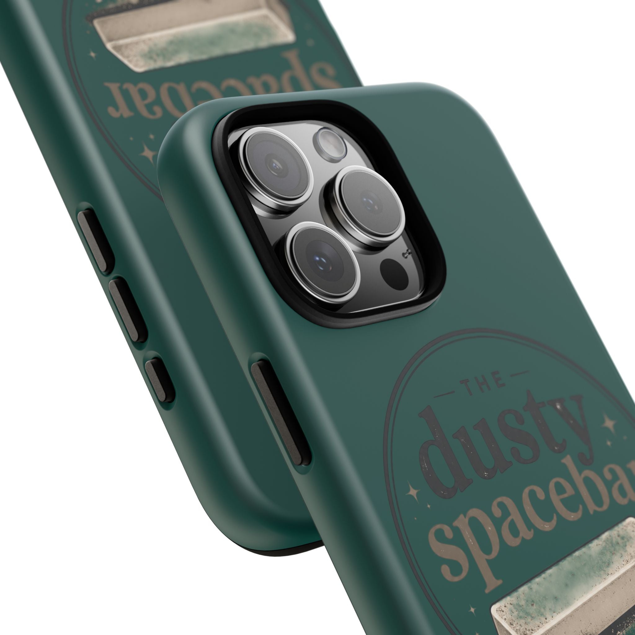 Tough Cases — Rugged Green “dusty spacebar” Phone Case