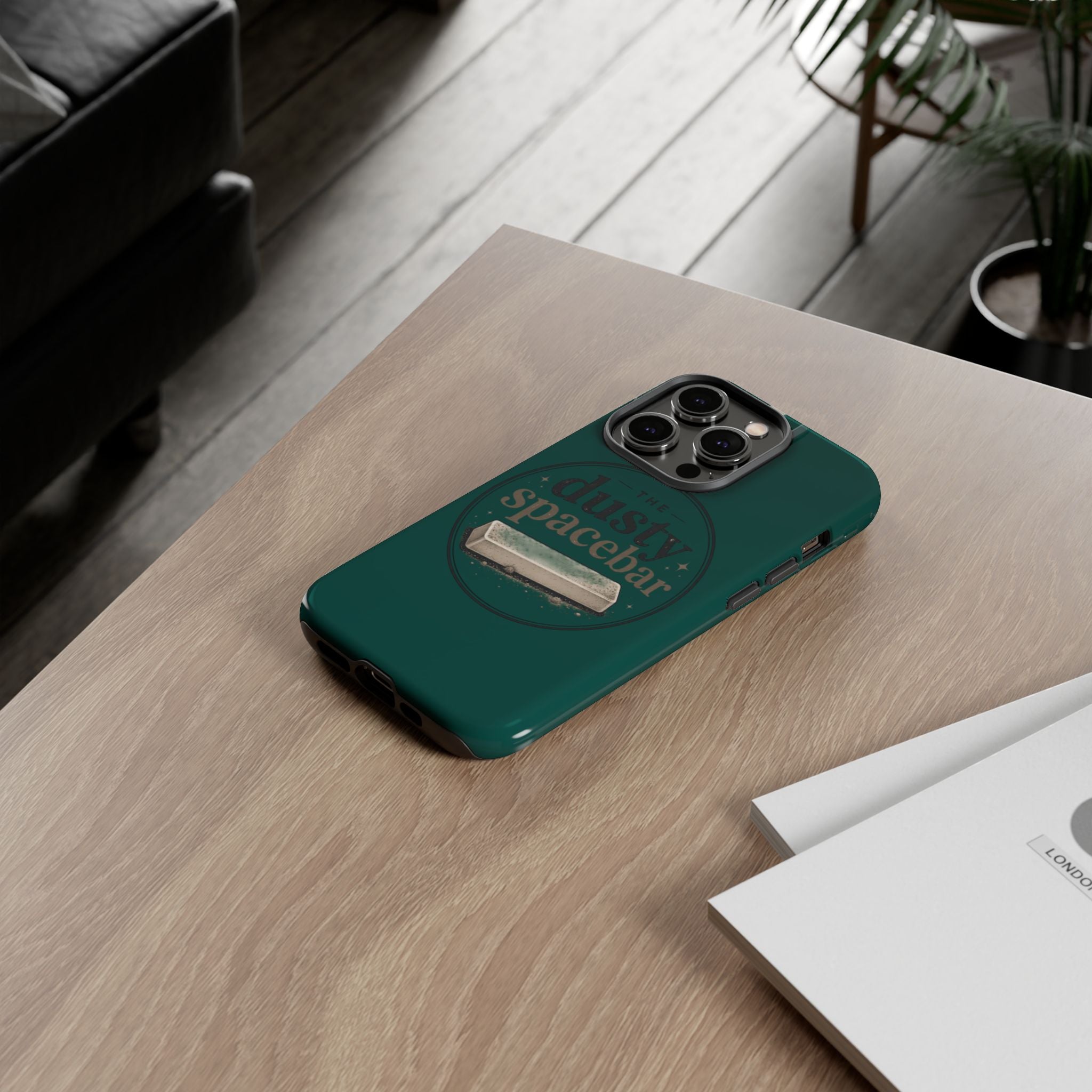 Tough Cases — Rugged Green “dusty spacebar” Phone Case