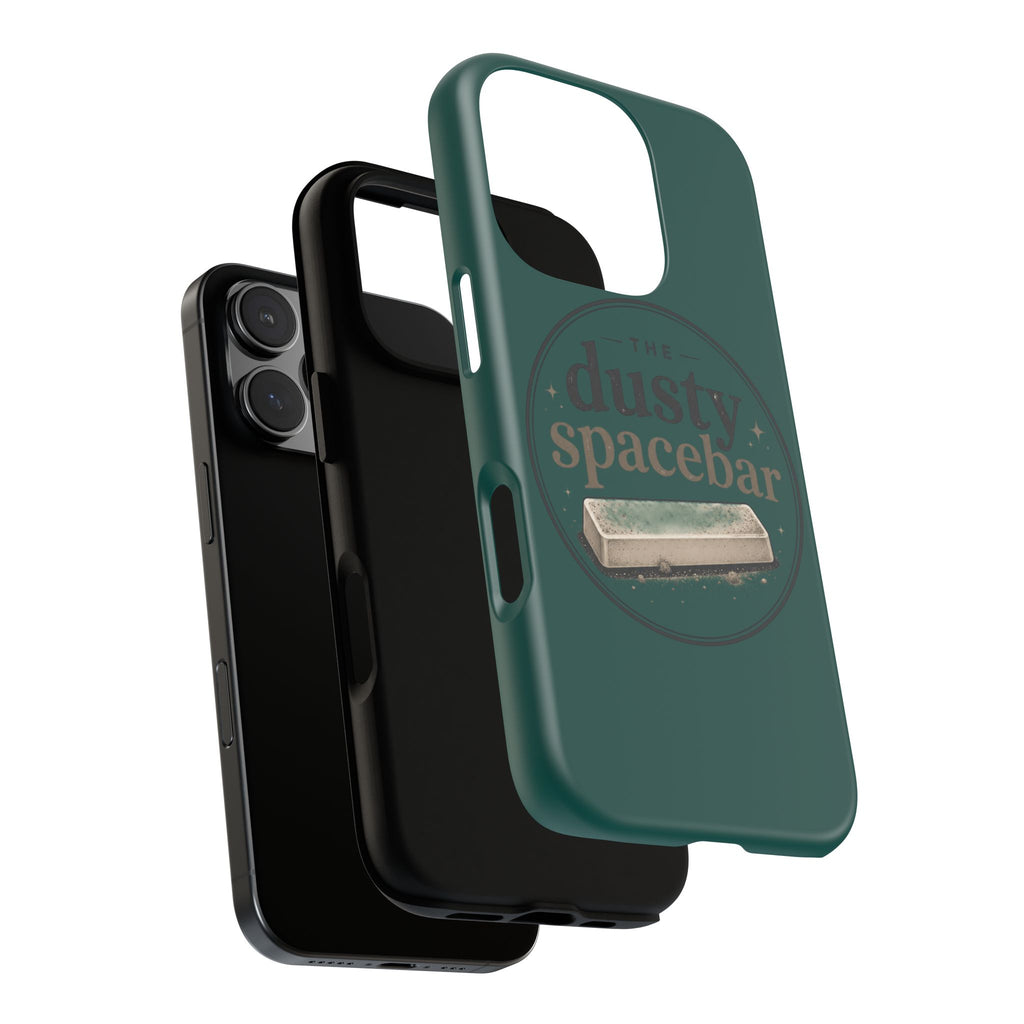 Tough Cases — Rugged Green “dusty spacebar” Phone Case