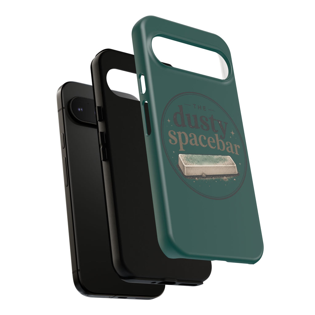 Tough Cases — Rugged Green “dusty spacebar” Phone Case
