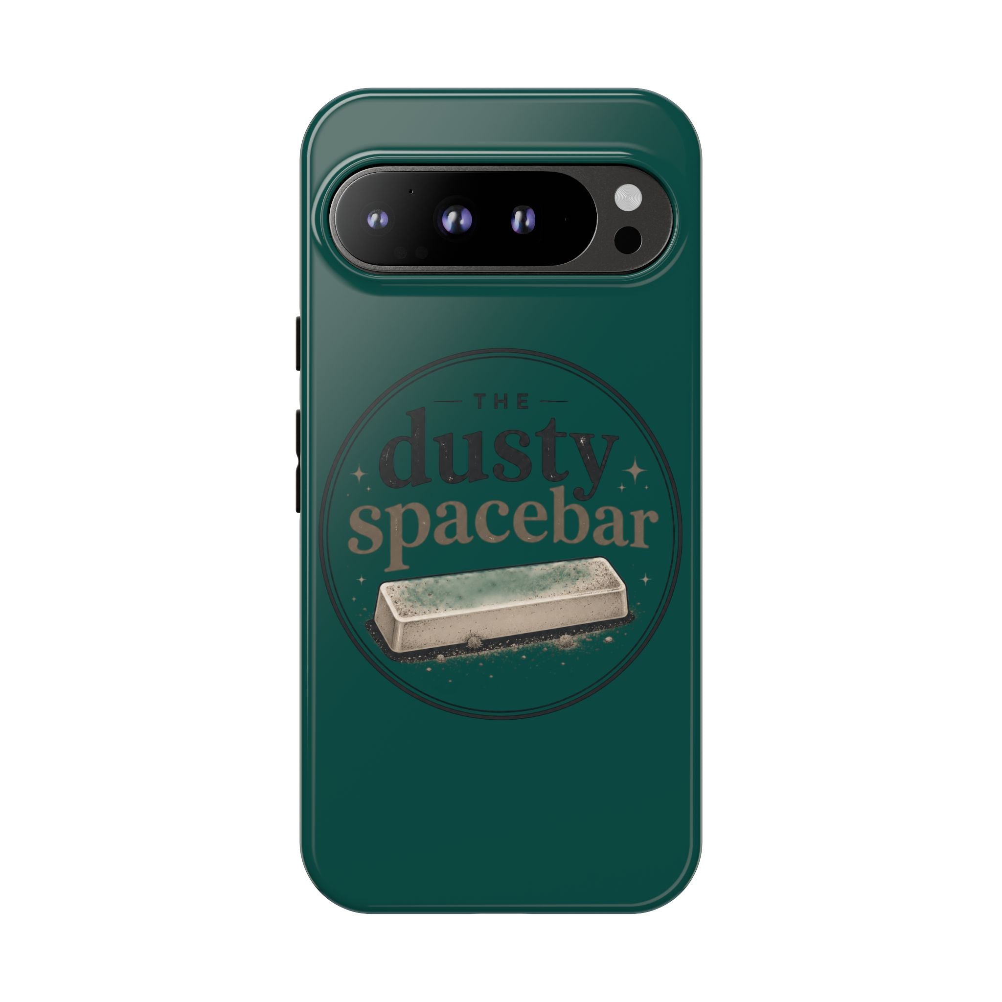 Tough Cases — Rugged Green “dusty spacebar” Phone Case