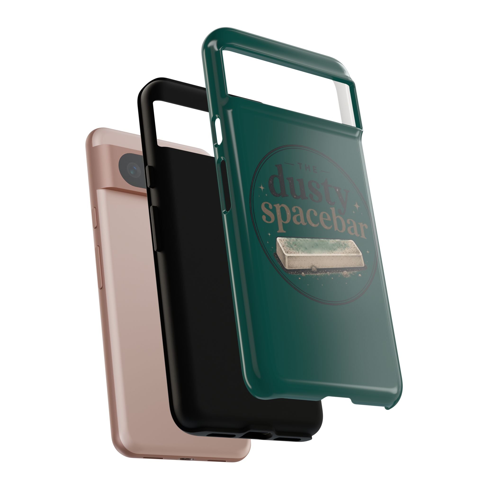 Tough Cases — Rugged Green “dusty spacebar” Phone Case