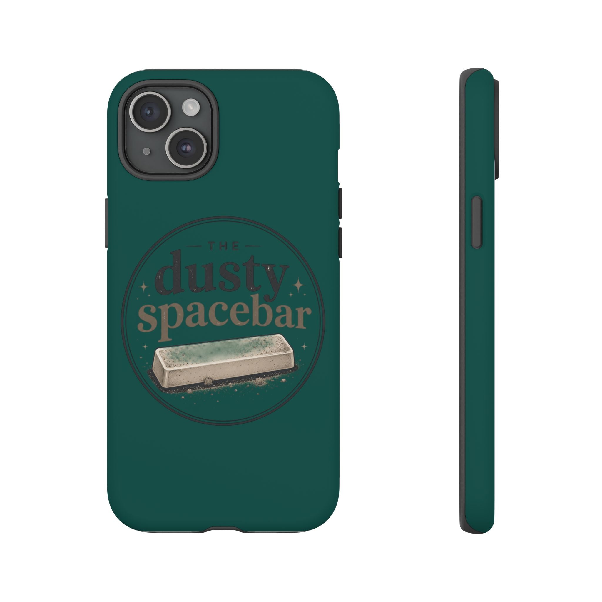 Tough Cases — Rugged Green “dusty spacebar” Phone Case