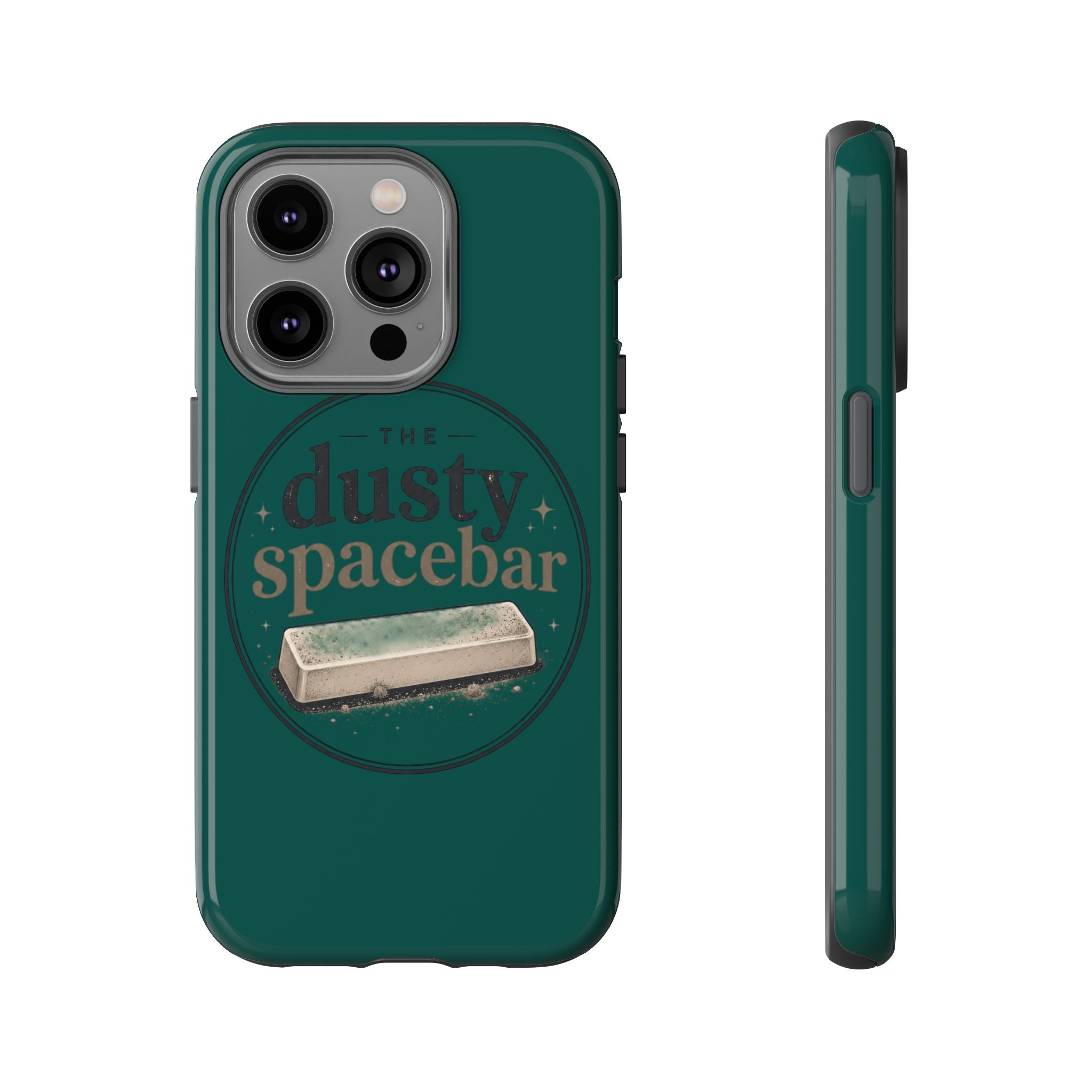 Tough Cases — Rugged Green “dusty spacebar” Phone Case