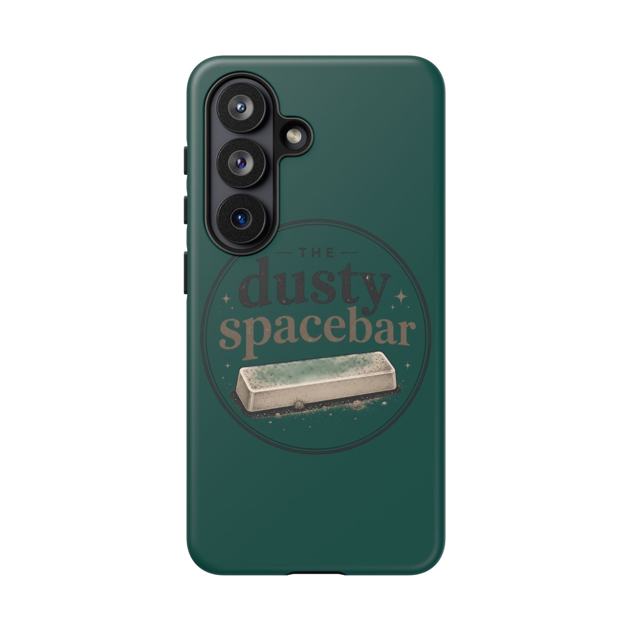 Tough Cases — Rugged Green “dusty spacebar” Phone Case