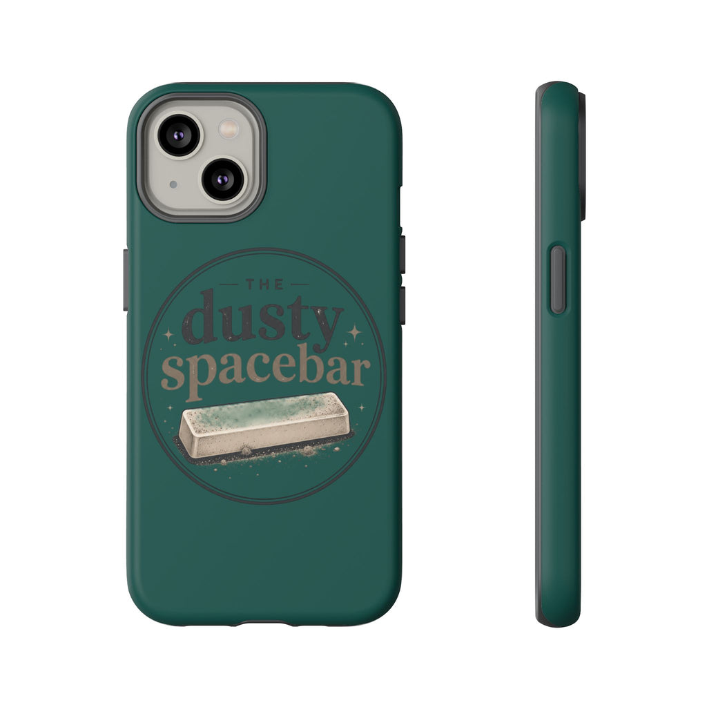 Tough Cases — Rugged Green “dusty spacebar” Phone Case