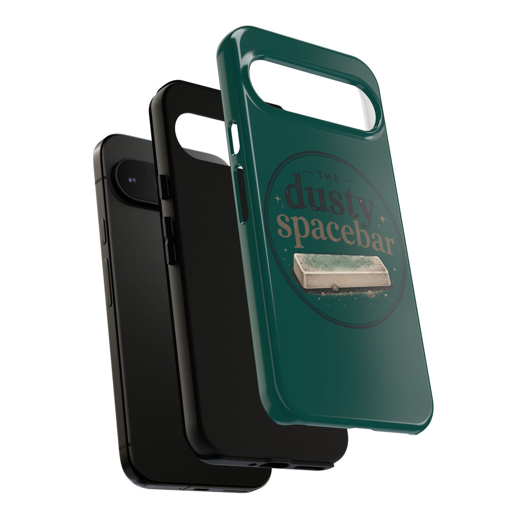 Tough Cases — Rugged Green “dusty spacebar” Phone Case