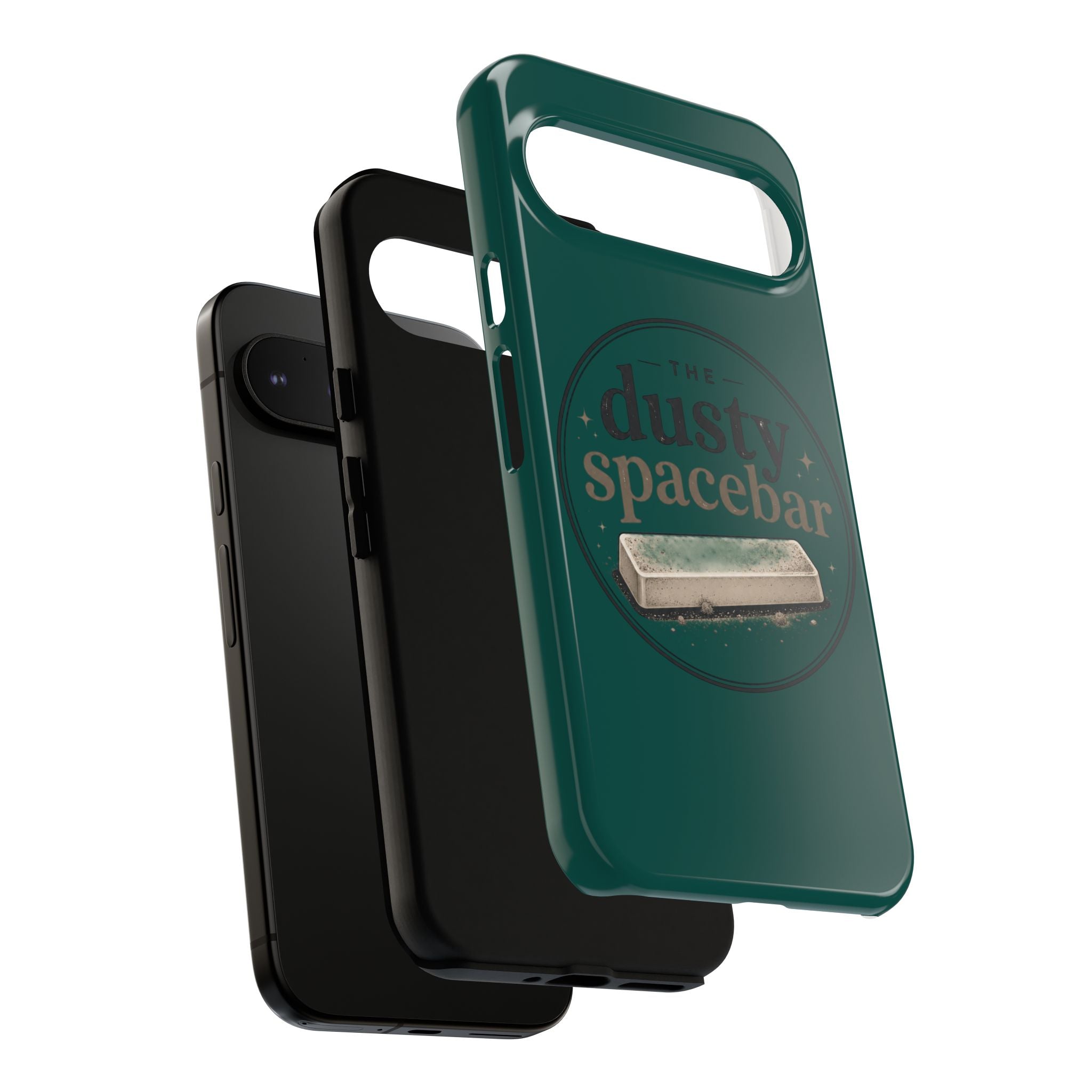 Tough Cases — Rugged Green “dusty spacebar” Phone Case