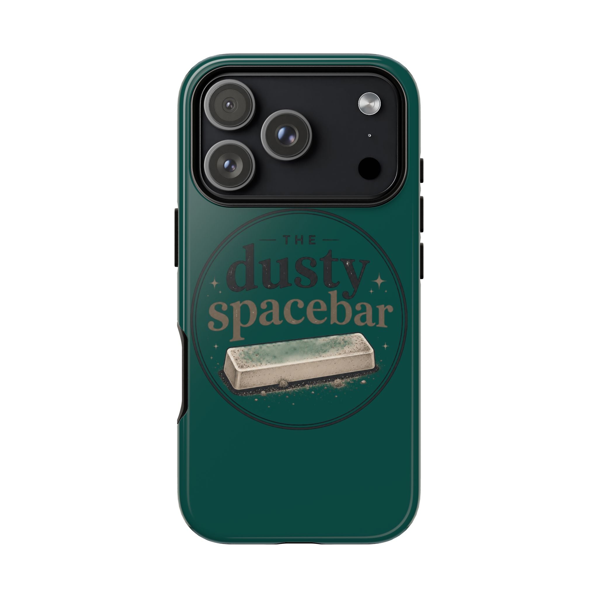 Tough Cases — Rugged Green “dusty spacebar” Phone Case
