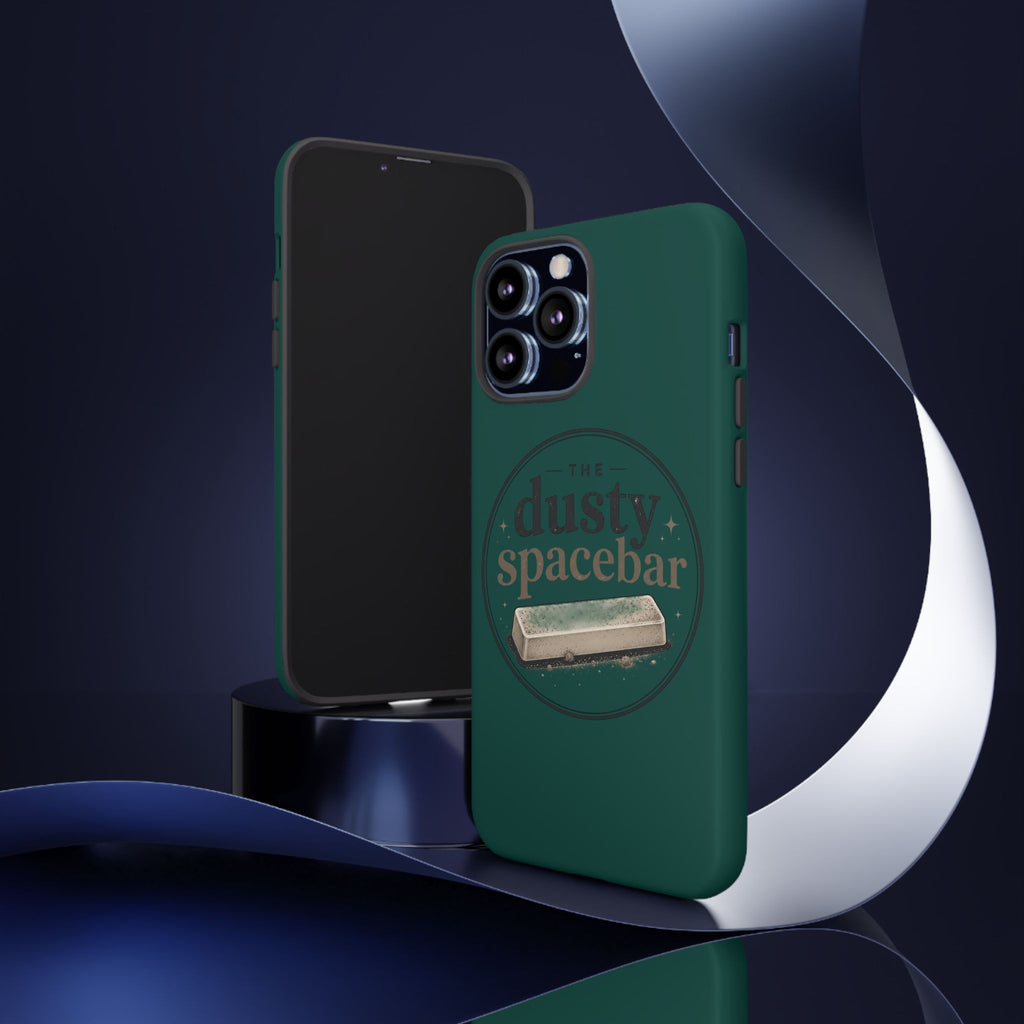Tough Cases — Rugged Green “dusty spacebar” Phone Case