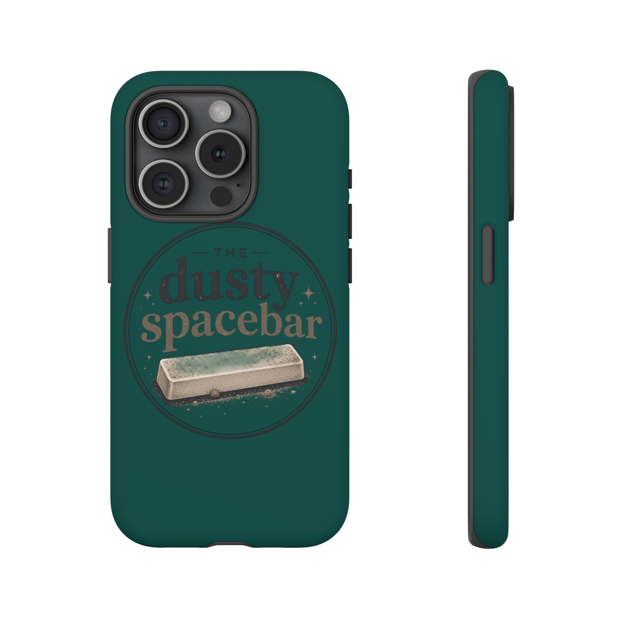 Tough Cases — Rugged Green “dusty spacebar” Phone Case