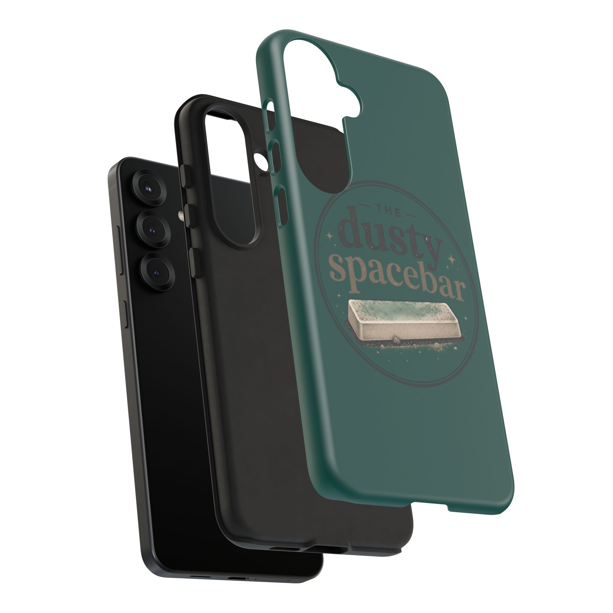 Tough Cases — Rugged Green “dusty spacebar” Phone Case