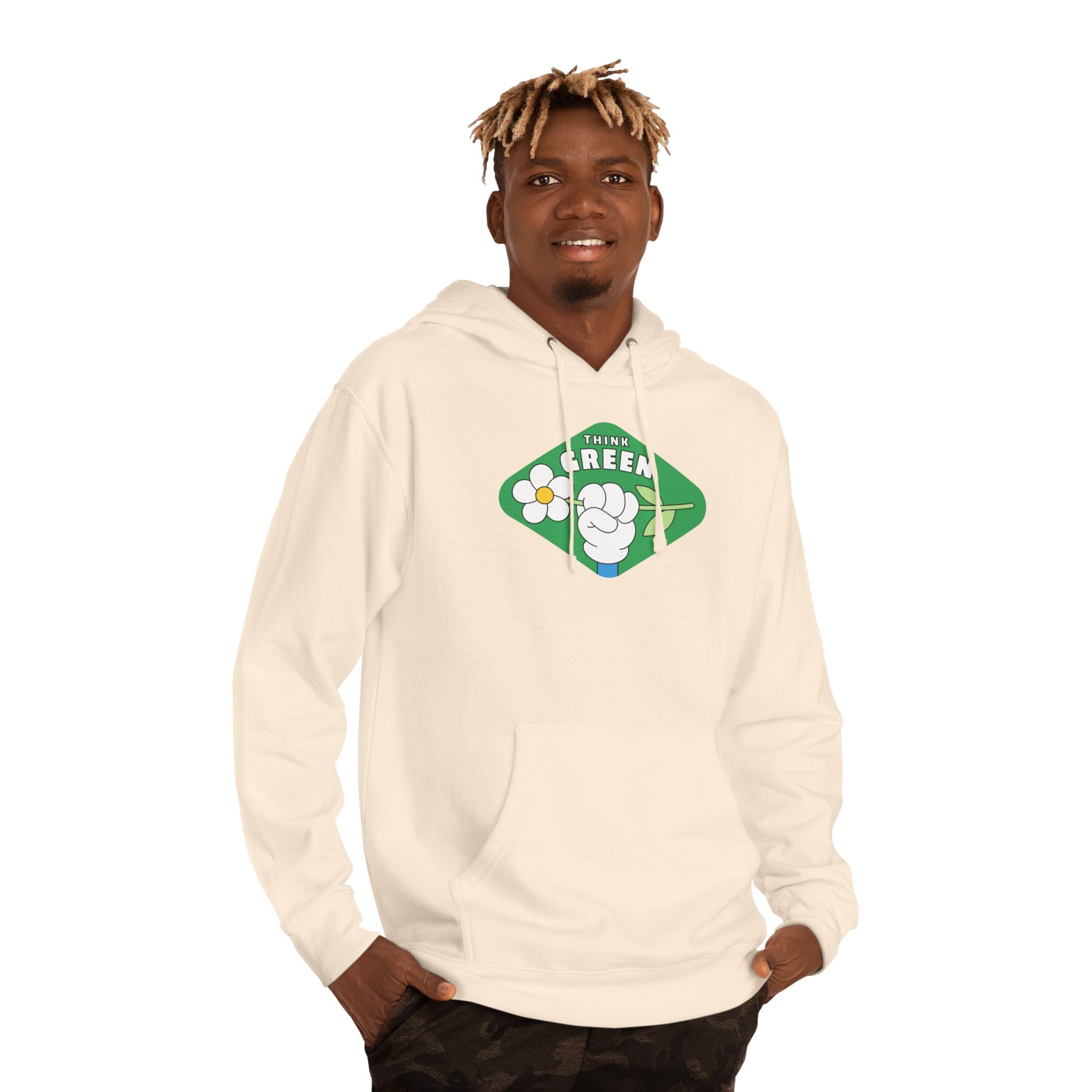 Green Fist Hoodie - "The Green" Eco Unity Graphic Pullover