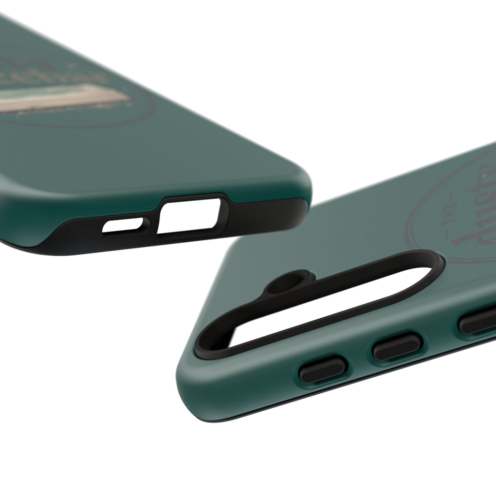 Tough Cases — Rugged Green “dusty spacebar” Phone Case