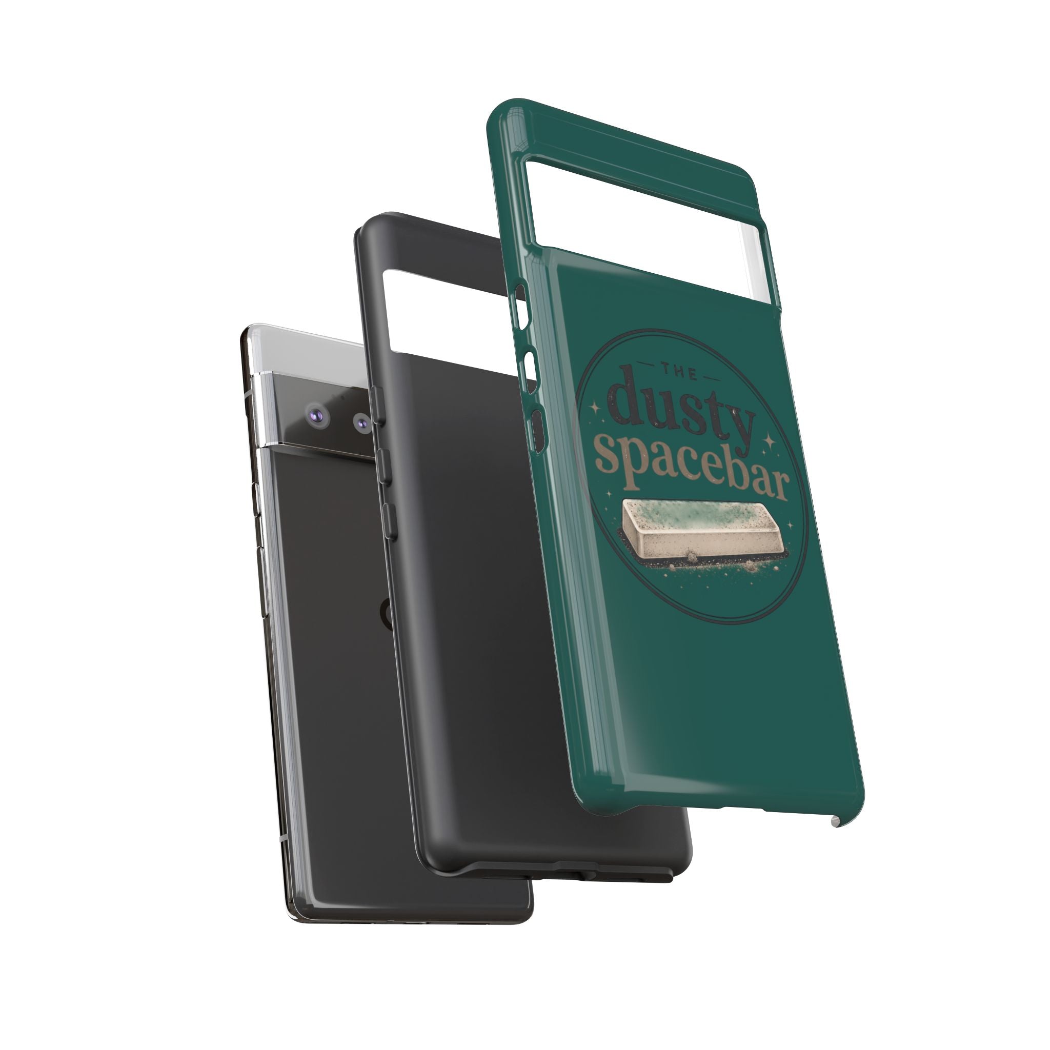 Tough Cases — Rugged Green “dusty spacebar” Phone Case