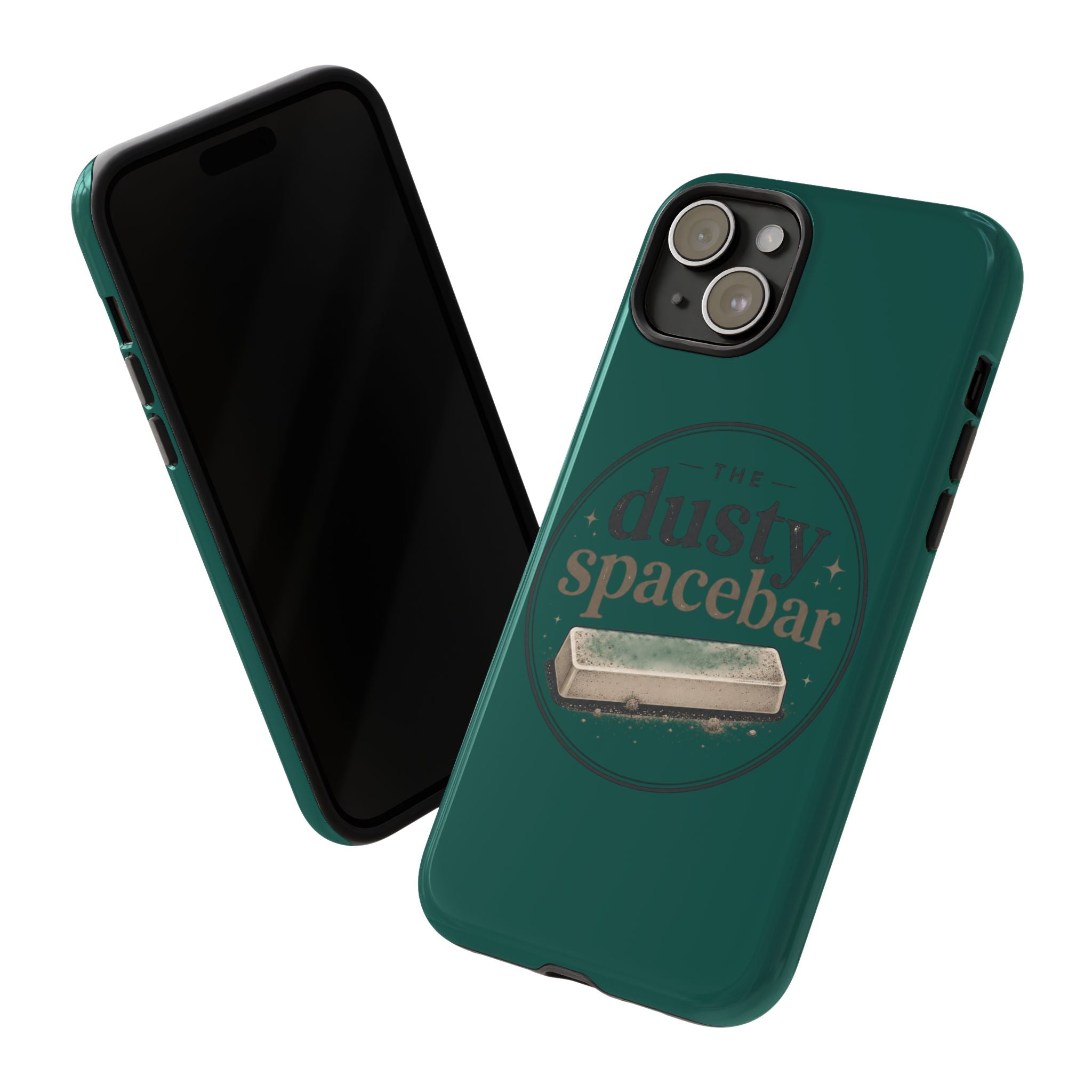 Tough Cases — Rugged Green “dusty spacebar” Phone Case