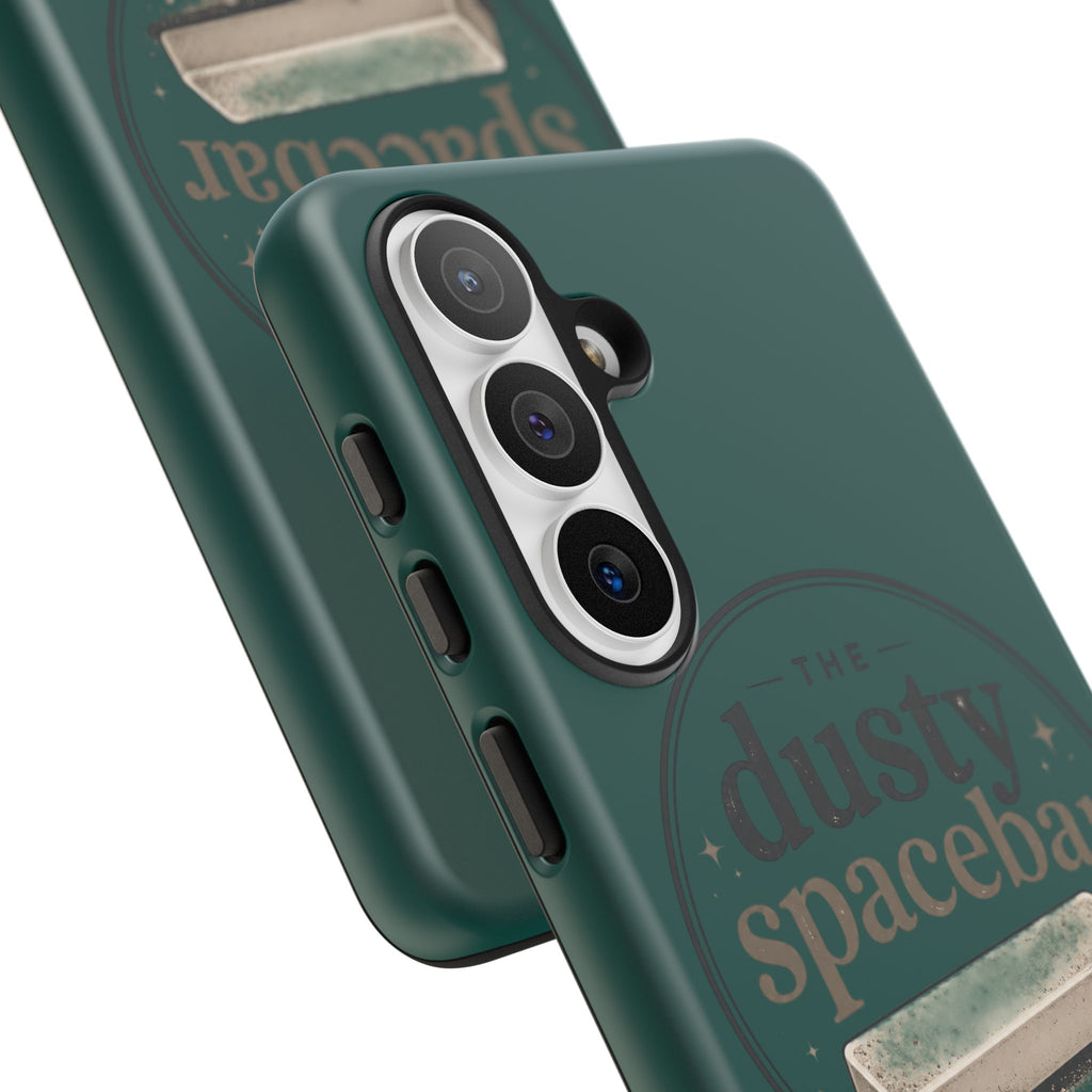 Tough Cases — Rugged Green “dusty spacebar” Phone Case