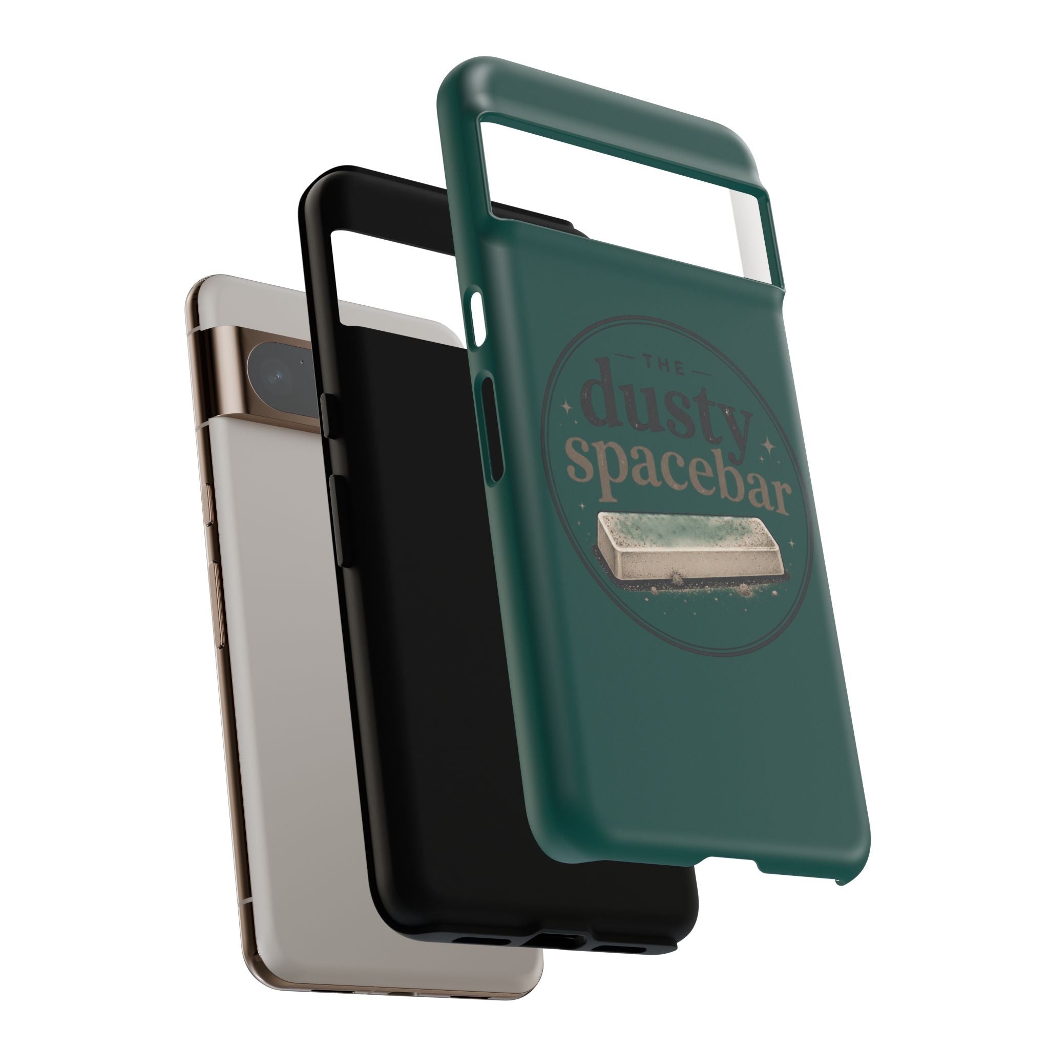 Tough Cases — Rugged Green “dusty spacebar” Phone Case