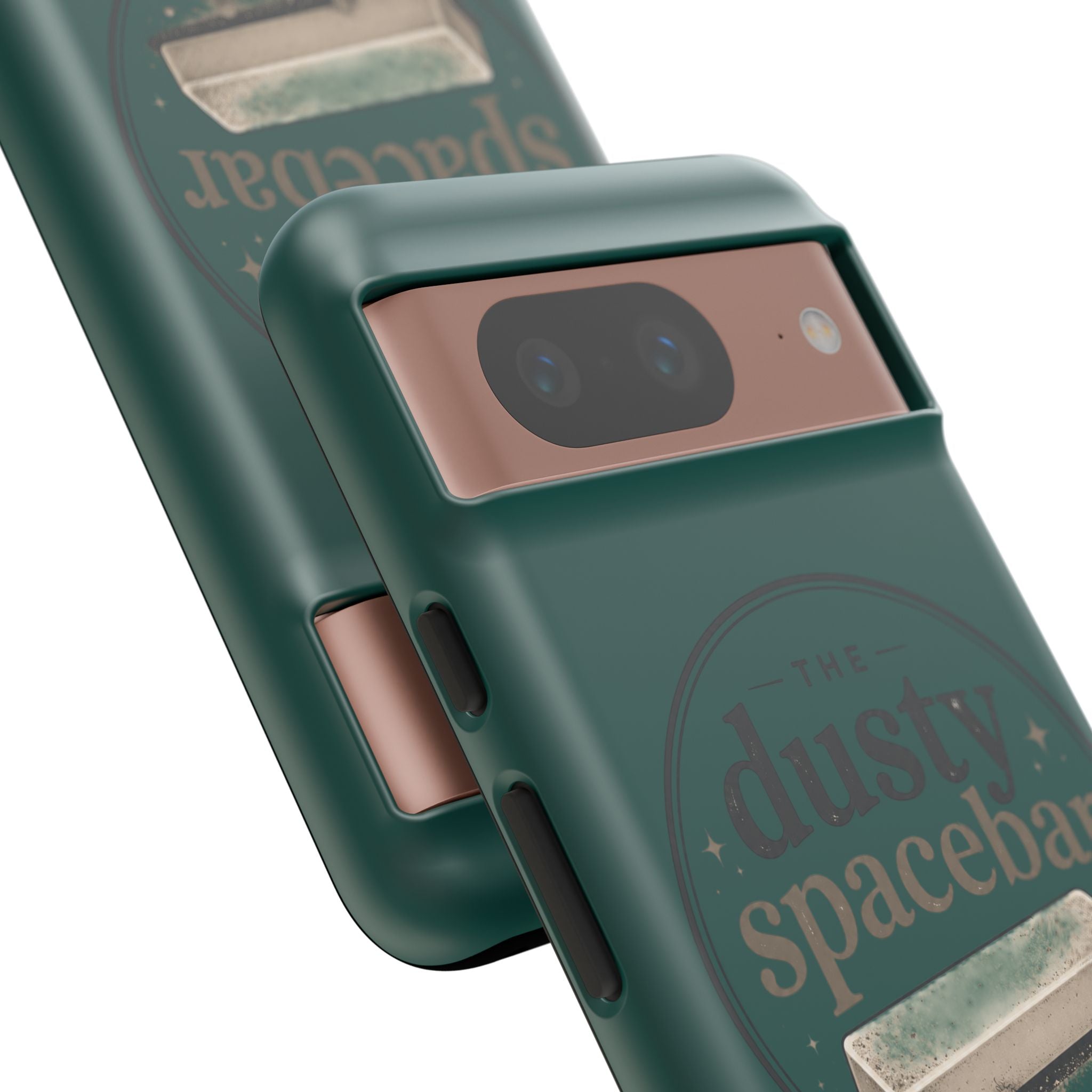 Tough Cases — Rugged Green “dusty spacebar” Phone Case