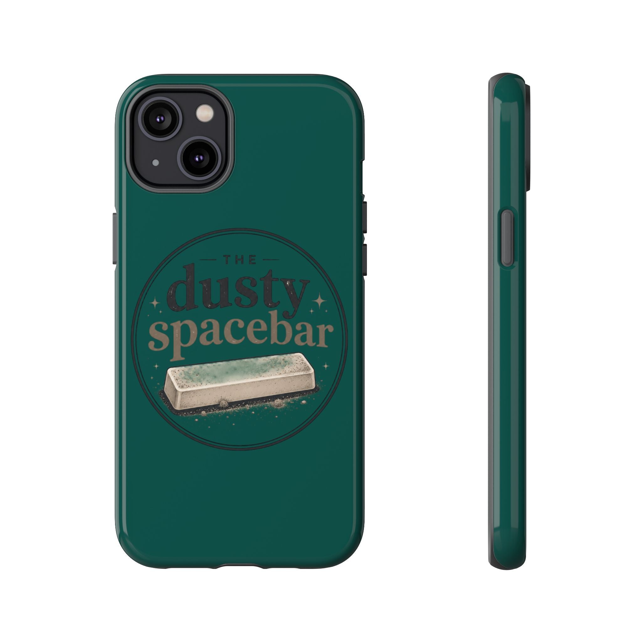 Tough Cases — Rugged Green “dusty spacebar” Phone Case