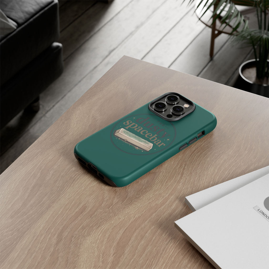 Tough Cases — Rugged Green “dusty spacebar” Phone Case
