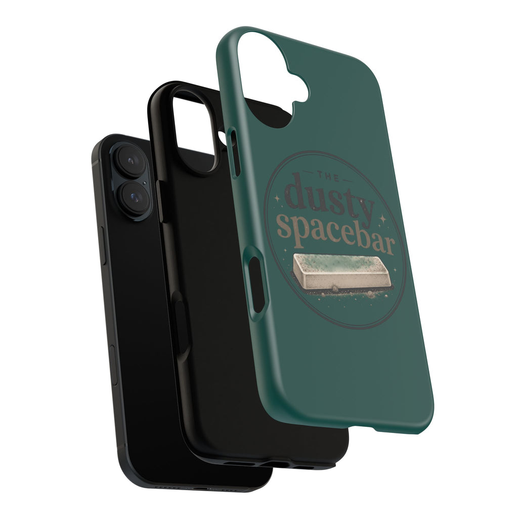 Tough Cases — Rugged Green “dusty spacebar” Phone Case