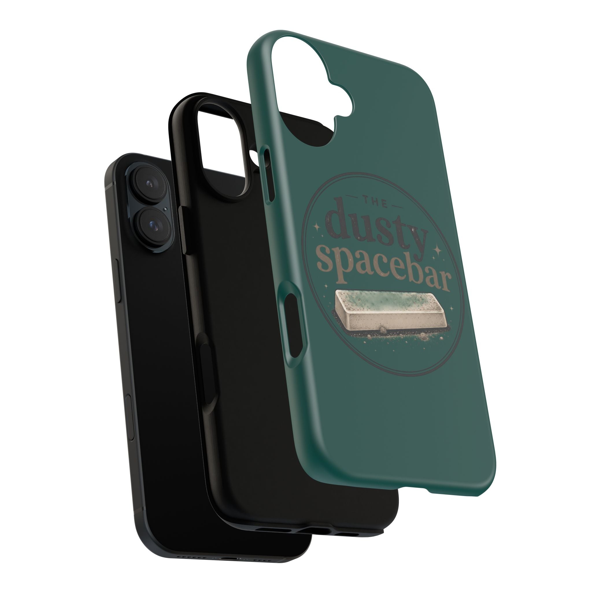 Tough Cases — Rugged Green “dusty spacebar” Phone Case