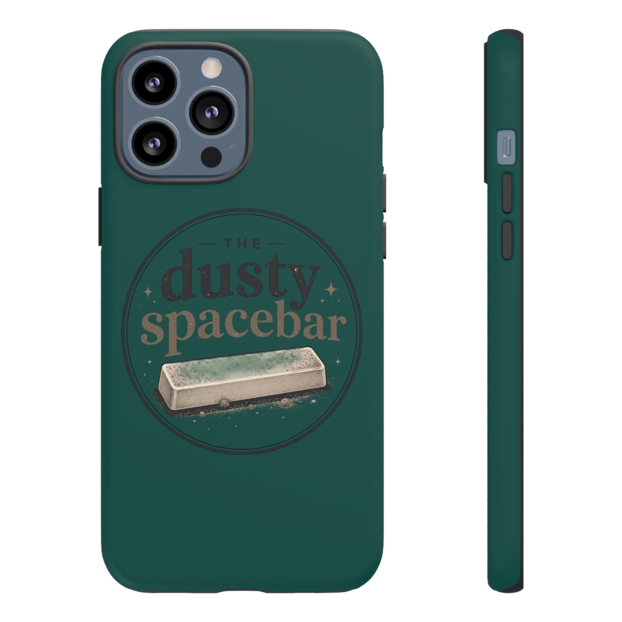 Tough Cases — Rugged Green “dusty spacebar” Phone Case
