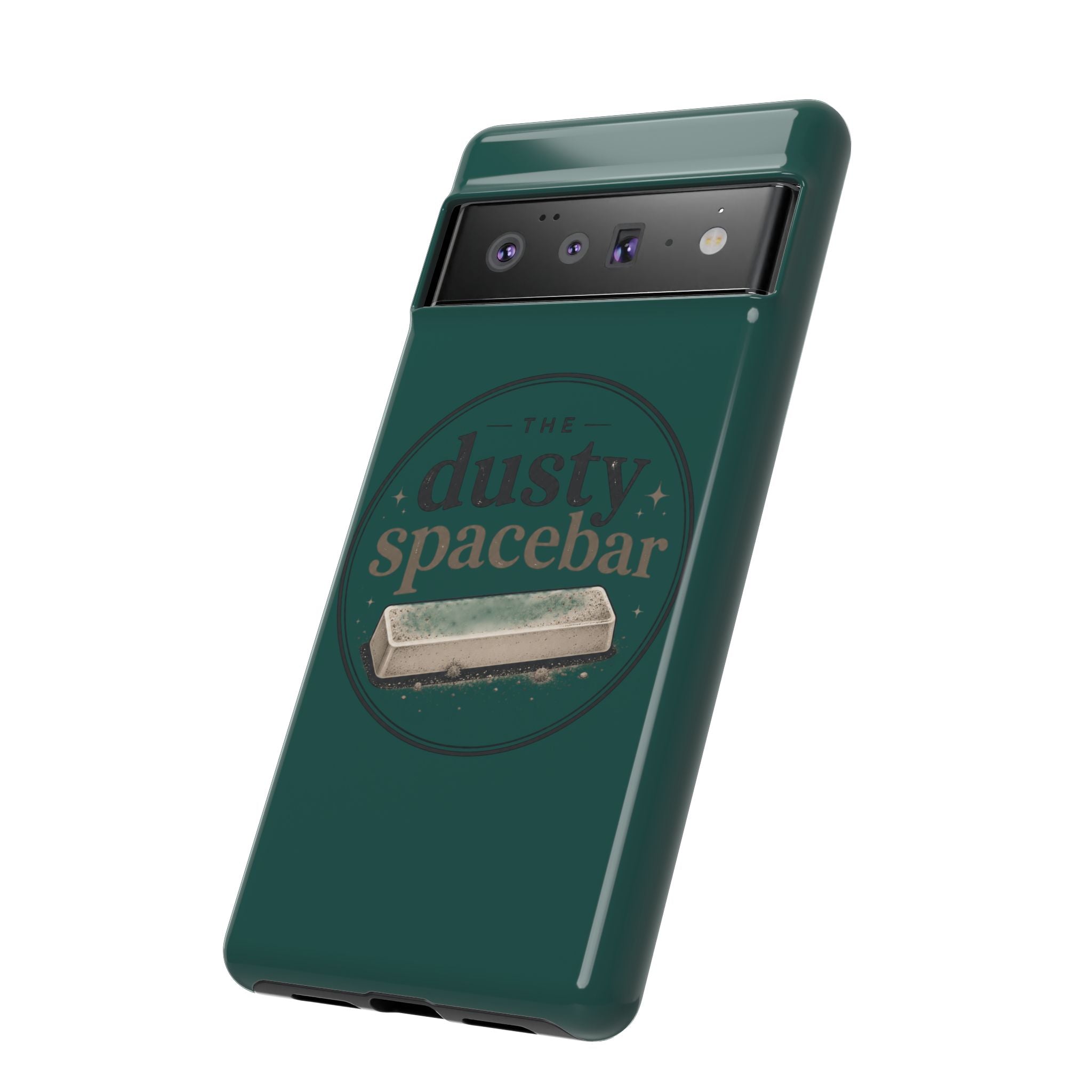 Tough Cases — Rugged Green “dusty spacebar” Phone Case