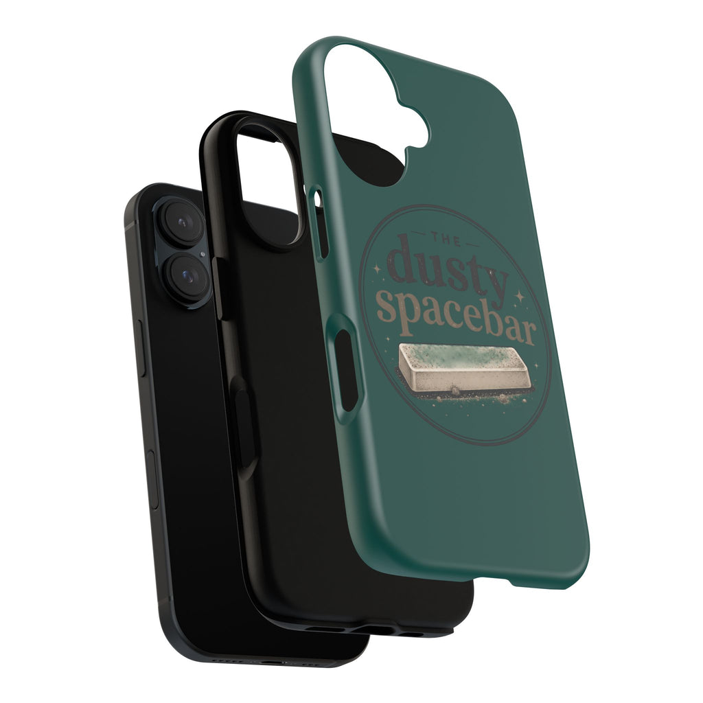 Tough Cases — Rugged Green “dusty spacebar” Phone Case