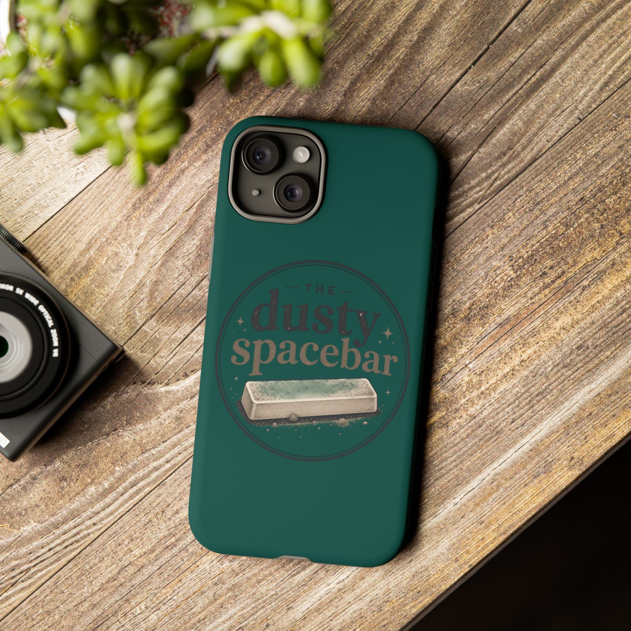 Tough Cases — Rugged Green “dusty spacebar” Phone Case