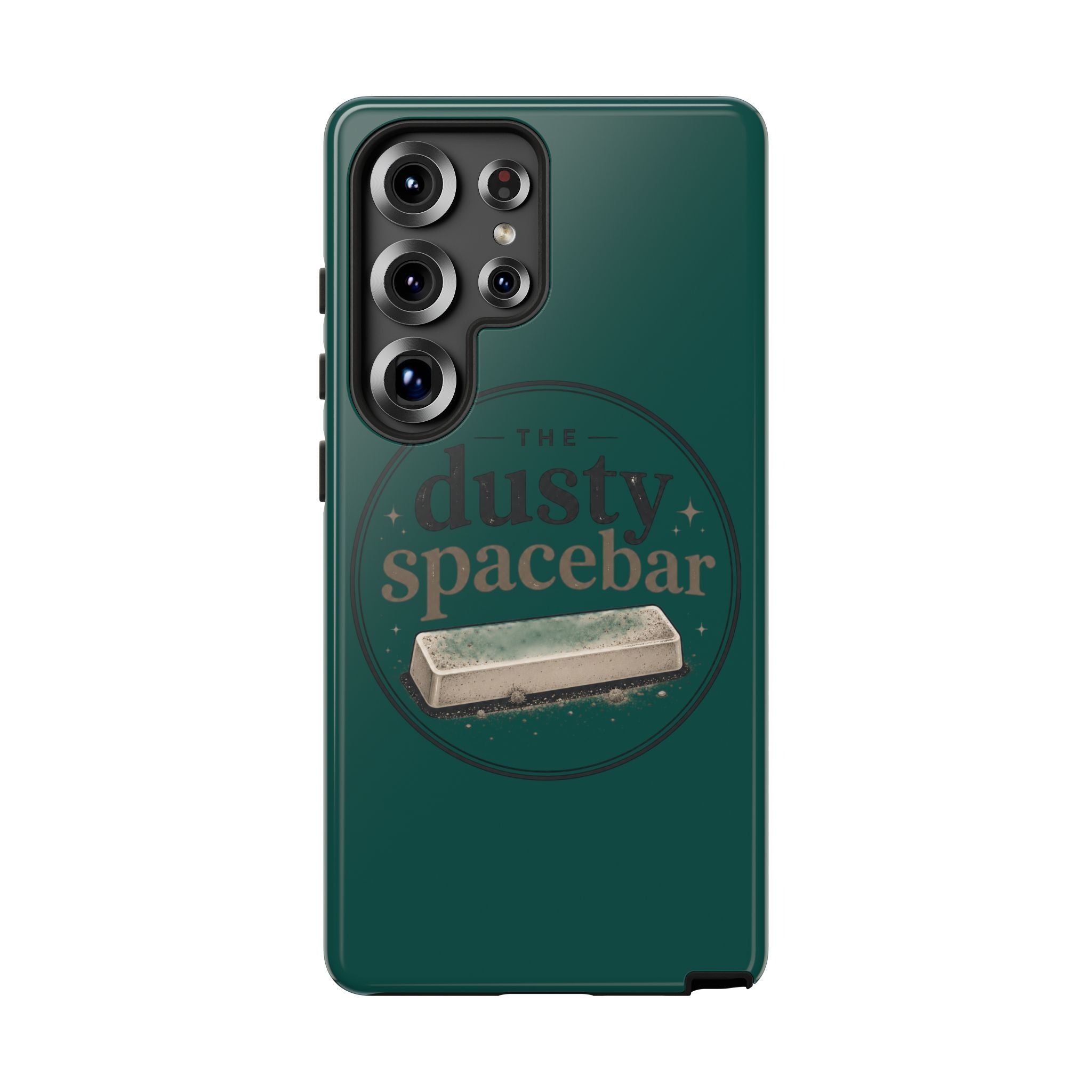 Tough Cases — Rugged Green “dusty spacebar” Phone Case