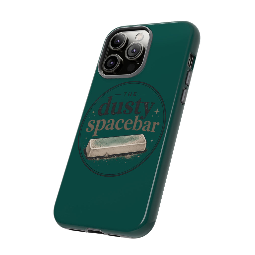 Tough Cases — Rugged Green “dusty spacebar” Phone Case
